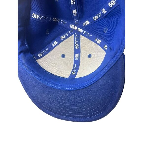 New Era Men’s 8 Oakland A’s Fitted Hat Blue MLB Fan Apparel Baseball Cap - Picture 6 of 6